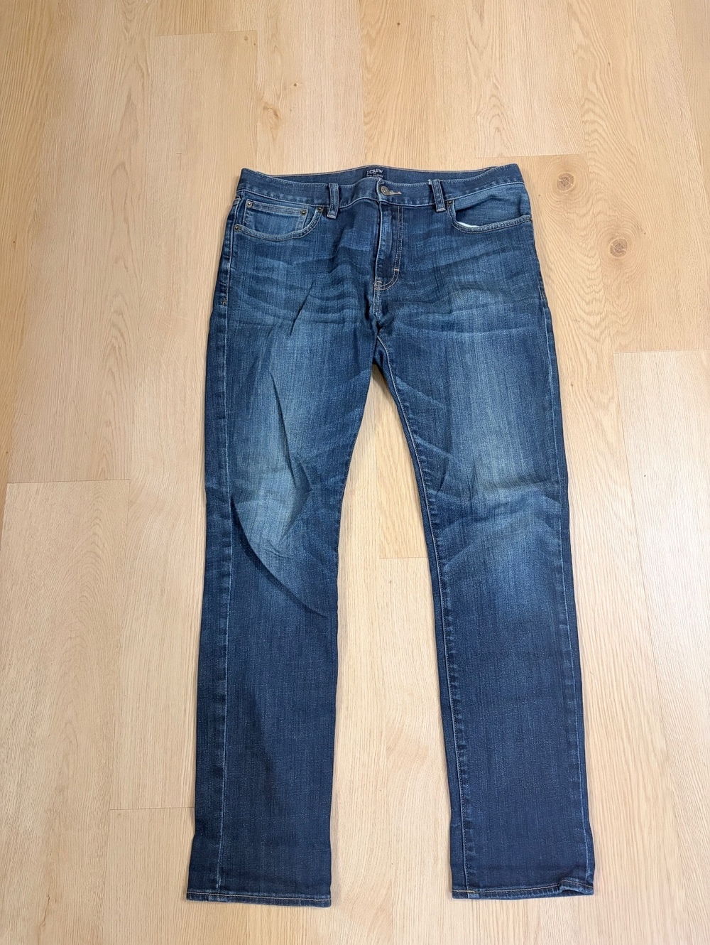 Men’s J.Crew The Driggs Jeans 33x32 Medium Dark Wash Straight Fit